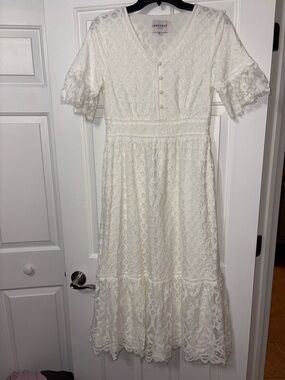 JessaKae White Lace Maxi Dress